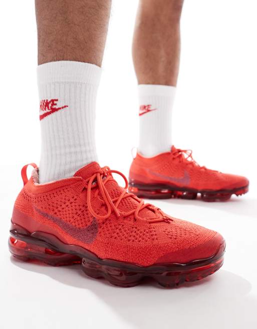 Nike Vapormax 2023 Flyknit sneakers in red ASOS