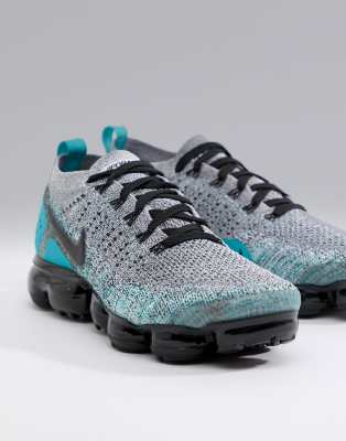 nike vapormax flyknit grey and blue 