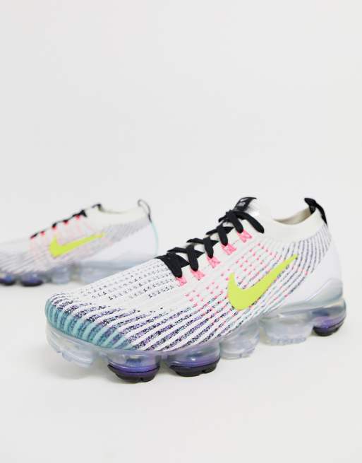 Vapormax flyknit 3 hotsell white/dynamic yellow men's shoe