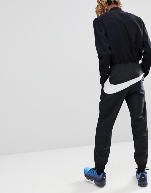 Vaporwave Joggers With Large Swoosh In Black AJ2300-010 | ASOS