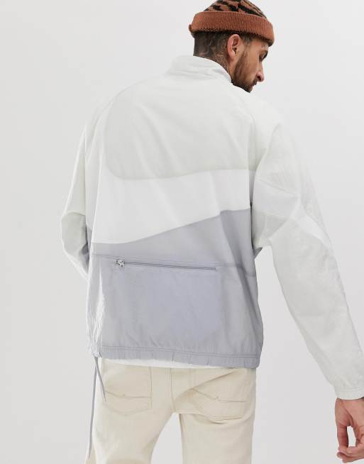 Nike vaporwave swoosh half zip jacket store in grey