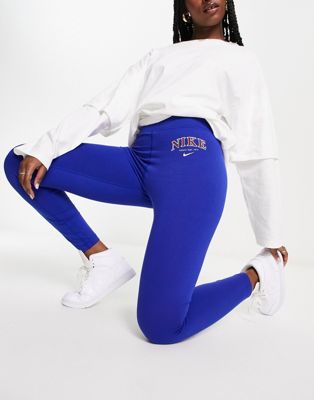 Nike Varsity leggings in royal blue