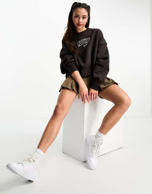 Nike varsity hot sale sweatshirt dress