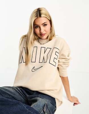 Beige 2025 nike sweatshirt