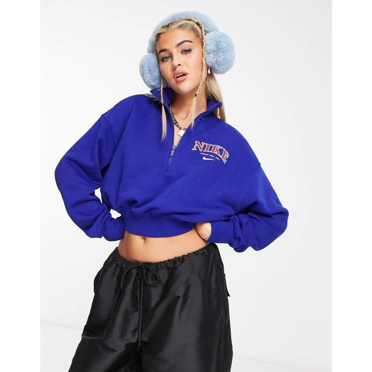 Nike varsity fleece crop on sale pullover