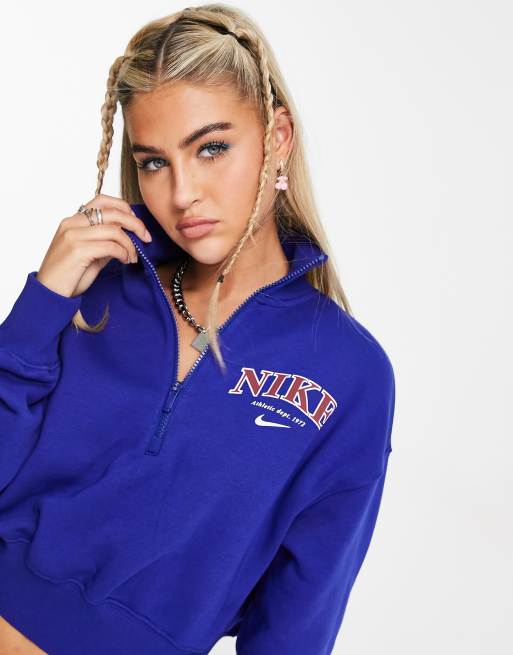 Nike Unisex Varsity Phoenix fleece hoodie in royal blue