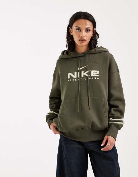 Nike - Varsity Phoenix - Oversized hoodie van fleece in kaki - view 1