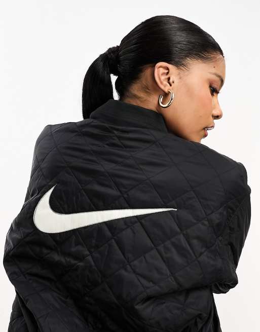 Nike Varsity reversible bomber jacket in black