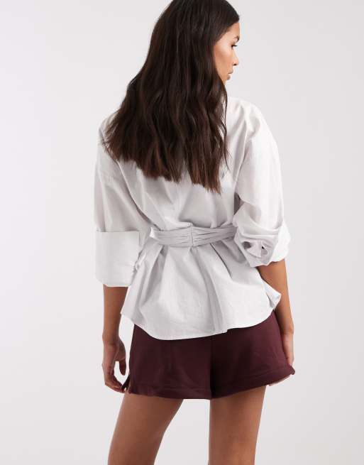 Nike – Varsity – Vinröda fleeceshorts, 4 av 5