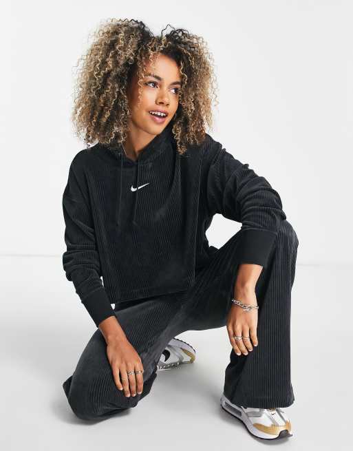 Nike velour hoodie on sale gold