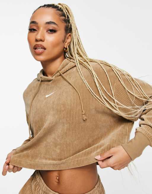 Nike velour clearance hoodie gold