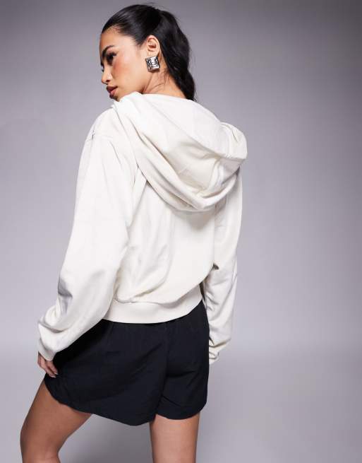 トップス NIKE vintage velours hoodie Nike velour full zip hoodie in beige | ASOS