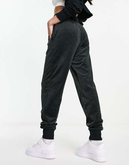 Black velour joggers