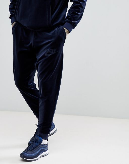 Nike blue shop velour tracksuit