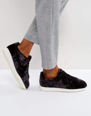 Nike Velvet Cortez Trainers In Black | ASOS