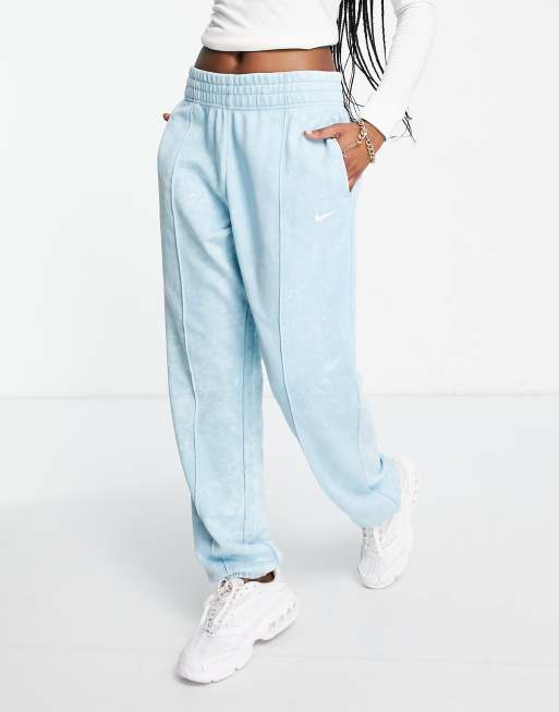 Nike Veneer Pack loose-fit acid wash cuffed fleece sweatpants in aqua