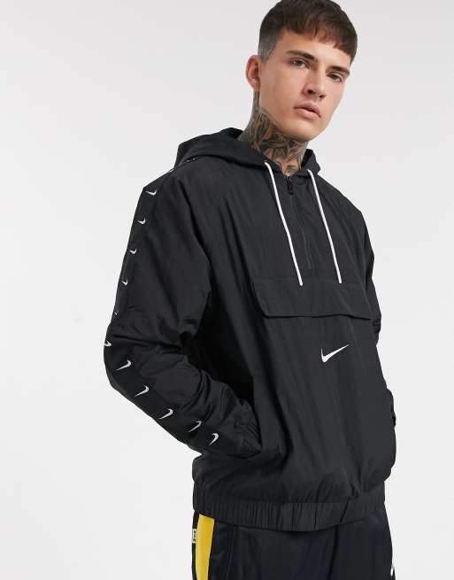 Nike - Veste à enfiler avec bandes à logo - Noir | ASOS