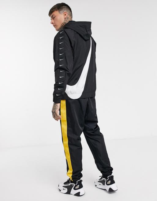 Nike Veste enfiler avec bandes logo Noir ASOS