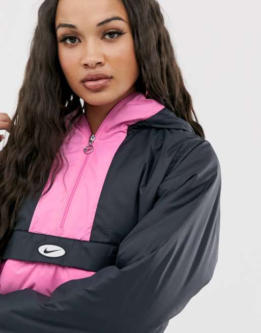 Veste nike femme store noir et rose