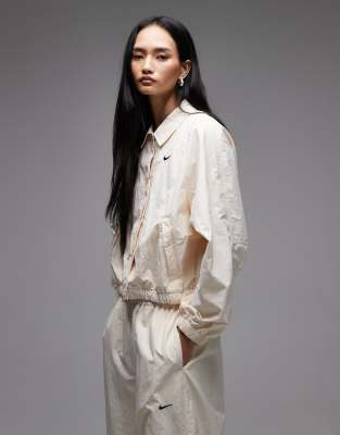 Nike - Veste de coach - Crème-Blanc