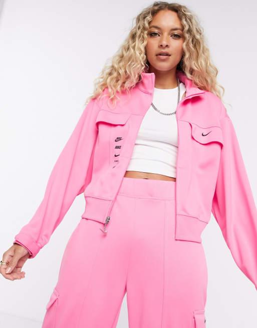 Nike - Veste de survêtement à logo virgule - Rose | ASOS