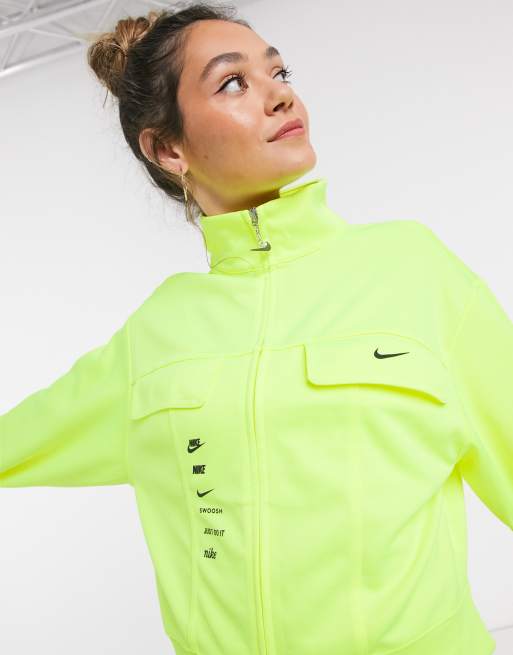 Nike - Veste de survêtement à logo virgule - Vert fluo | ASOS