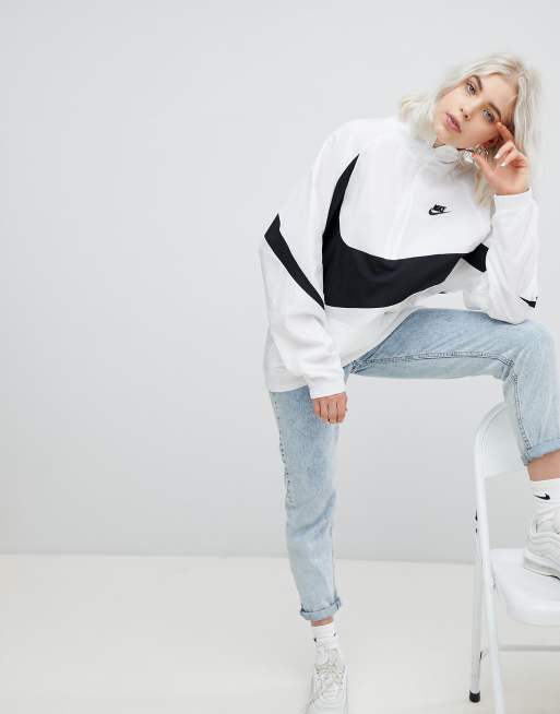 Nike Veste de surv tement oversize demi fermeture clair avec