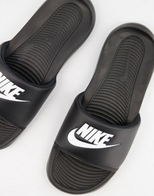 Nike Victori One sliders in black - ASOS Price Checker