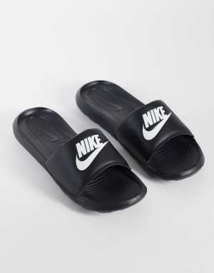 Nike Victori One sliders in black