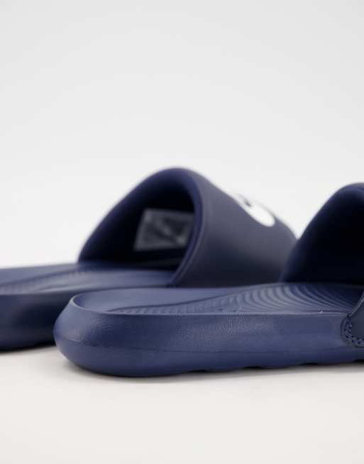 Nike kawa hotsell slide navy blue