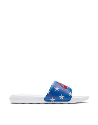 NIKE VICTORI ONE STAR PRINT SLIDERS IN RED/WHITE/BLUE,CN9678-402