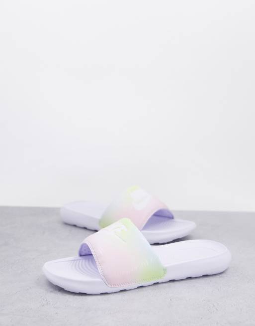 Nike purple sliders hot sale