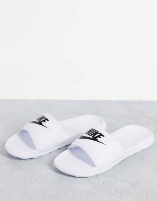 Nike Victori sliders in white