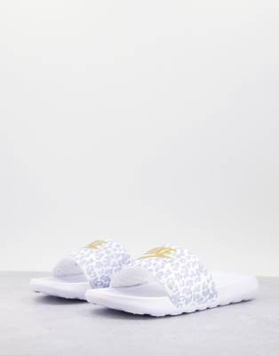 white nike with leopard