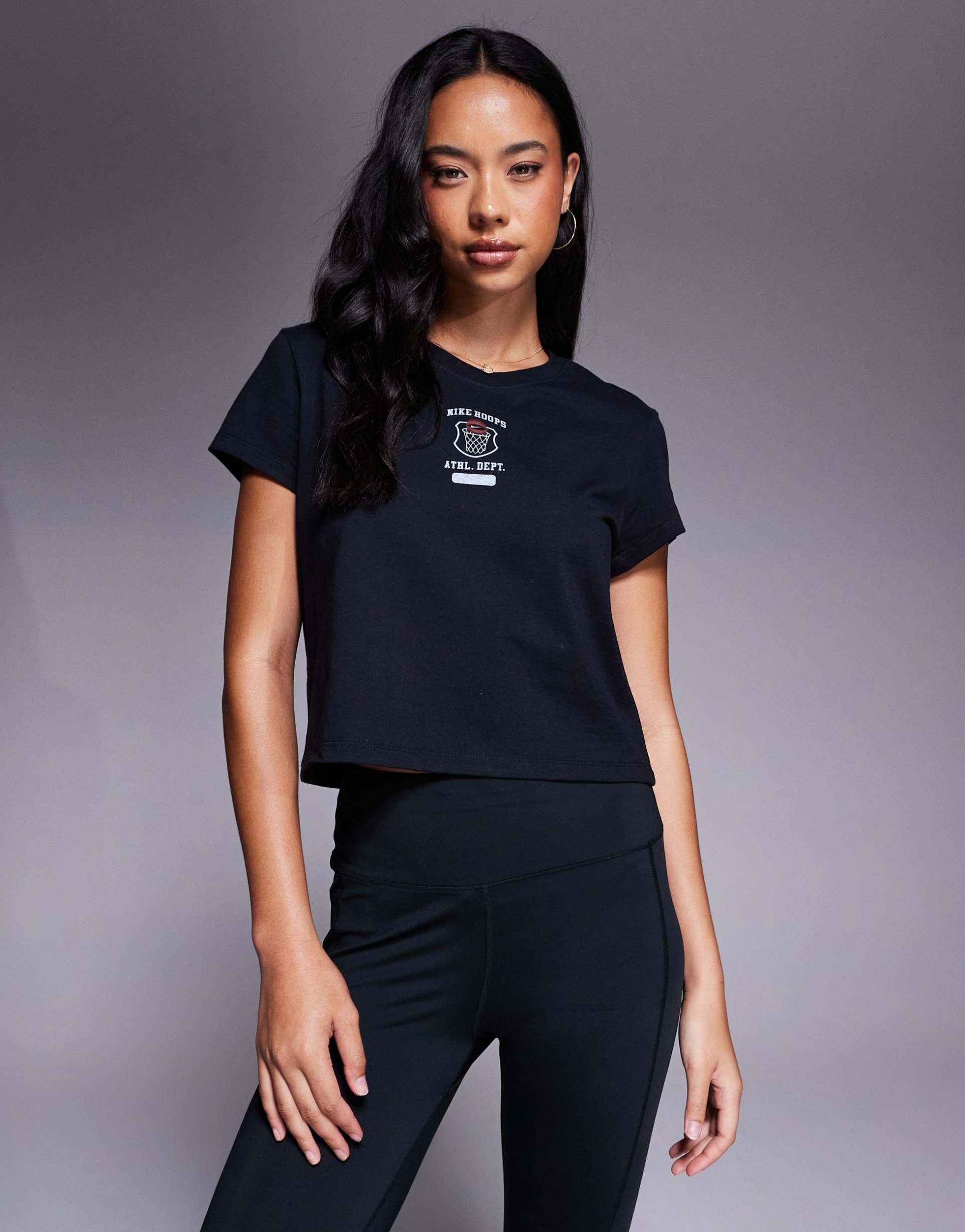 nike vintage graphic baby t-shirt in black