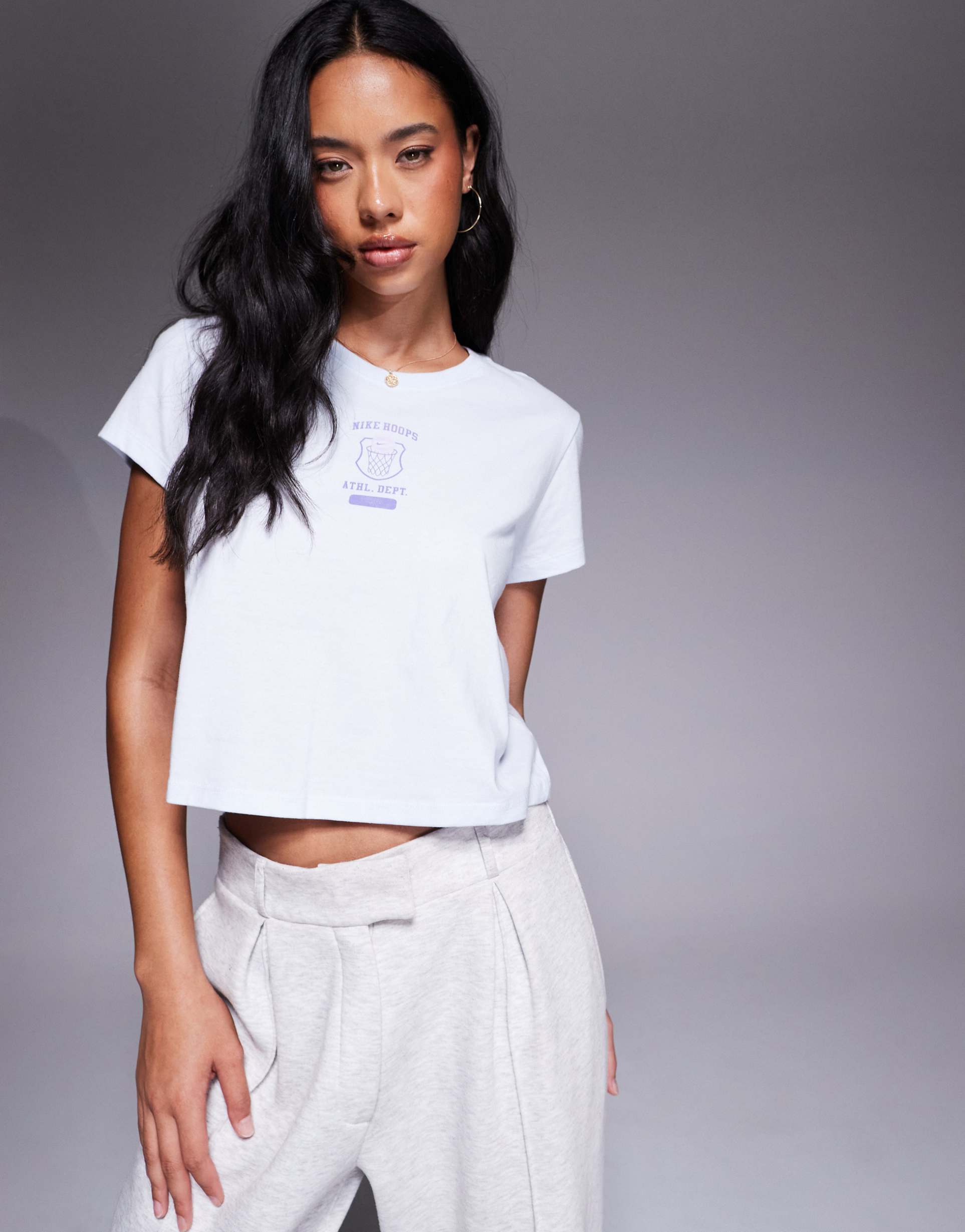 nike vintage graphic baby t-shirt in light blue