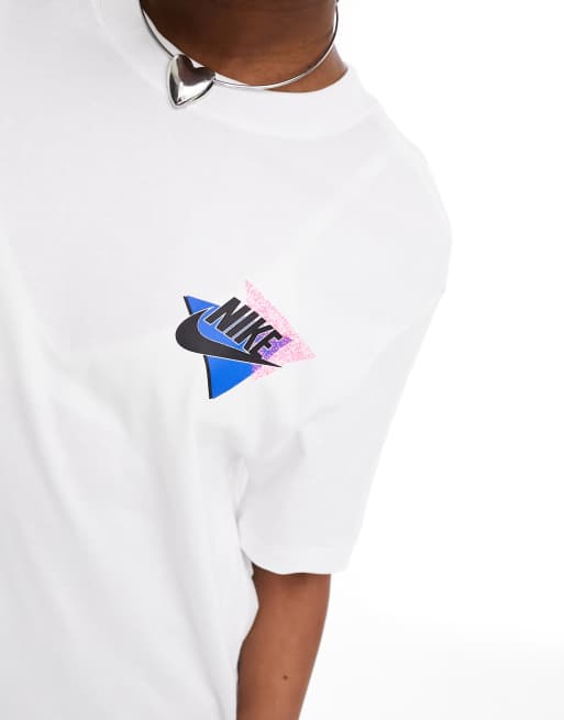 Nike Vintage T shirt met print op de achterkant in wit