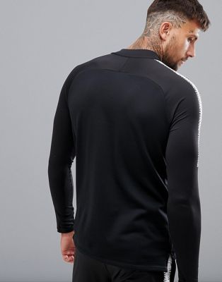 Nietje boog herwinnen Nike - Voetbal - Dry - Squad Drill - Sweater met korte rits in zwart  894631-012 | ASOS