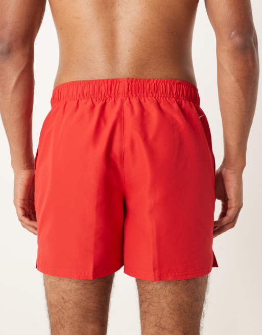 Nike – Volley – Badeshorts in Rot, 5 Zoll Schrittlänge, 5 von 5
