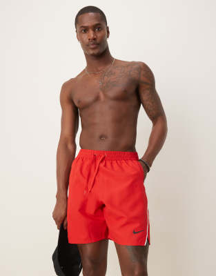 Volley-Badeshorts in Rot, 7 Zoll Schrittlänge Rot XS