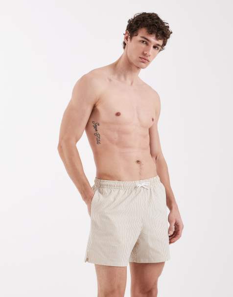 Nike – Volley – Beige badshorts i bäckebölja, 5 tum - view 1