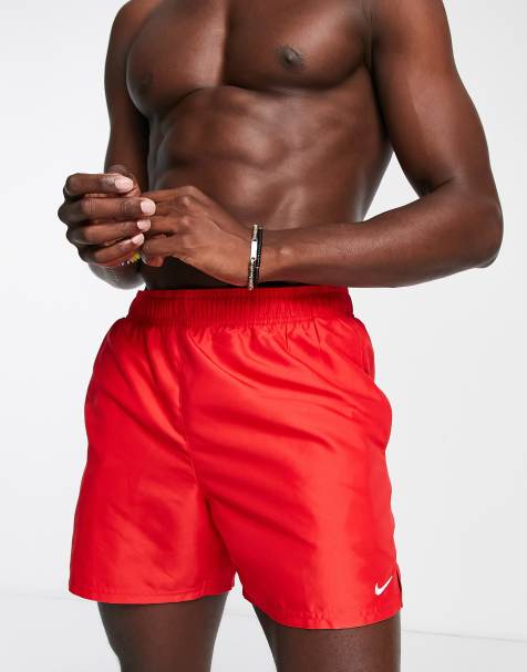 Nike – Volley – Czerwone szorty kąpielowe o długości 5 cali - view 1