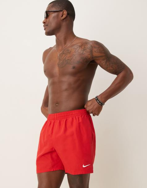 Nike 5 inch Volley swim shorts in red