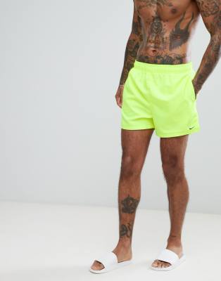 nike yellow swim shorts