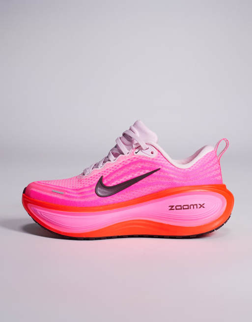 Nike Vomero Plus running sneakers in pink & burgundy