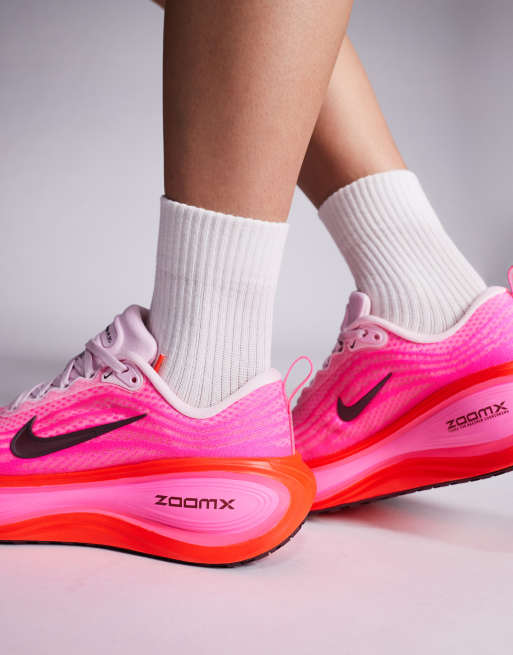 Nike Vomero Plus running sneakers in pink & burgundy