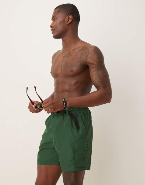 Nike - Voyage - Pantaloncini da bagno da bagno verdi da 5“ stile volley - view 1