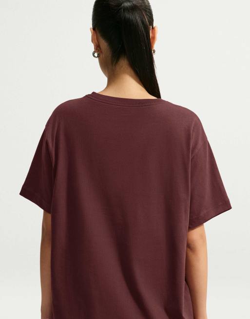 Nike W nsw classic oversized T-shirt in paars, 2 van 4