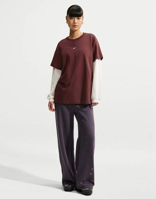 Nike W nsw classic oversized T-shirt in paars, 4 van 4