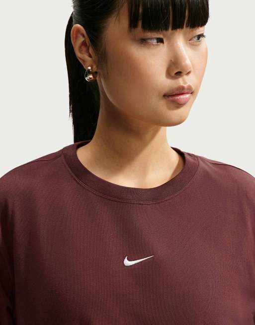 Nike W NSW t-shirt classica a maniche corte oversize viola, 3 di 4
